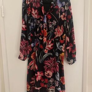 J Crew Floral Black Dress